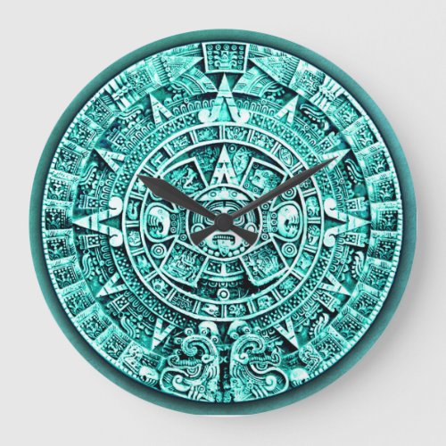Mayan Calendar 12 Hour Dial Large Clock
