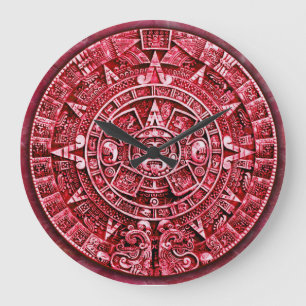 Mayan Calendar (12 Hour Dial) Large Clock