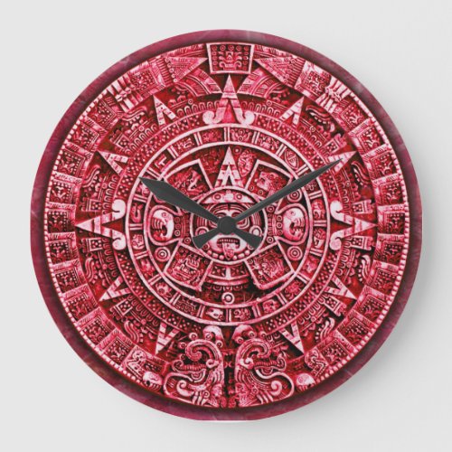 Mayan Calendar 12 Hour Dial Large Clock