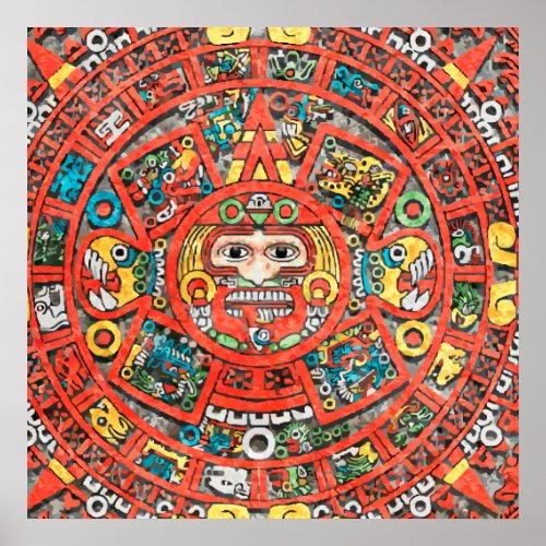 Mayan Calendar Art Poster