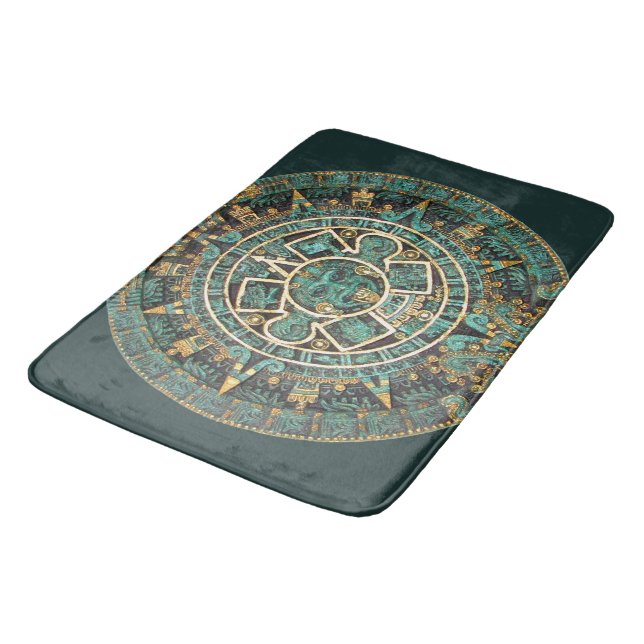 Mayan Calendar Bath Mat (Angled)