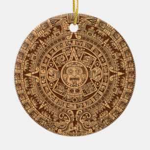 Mayan Calendar Ceramic Ornament
