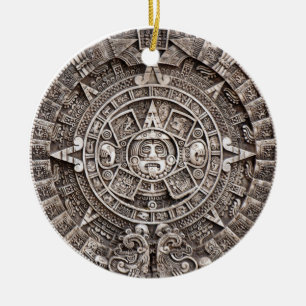 Mayan Calendar Ceramic Ornament