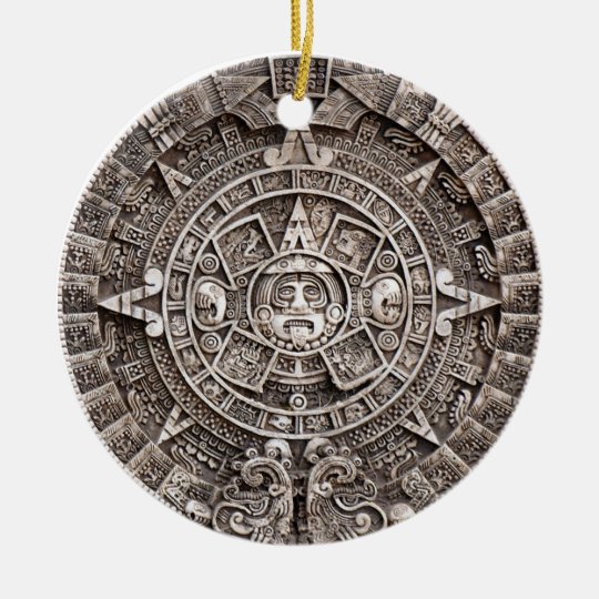 Mayan Calendar Ceramic Ornament