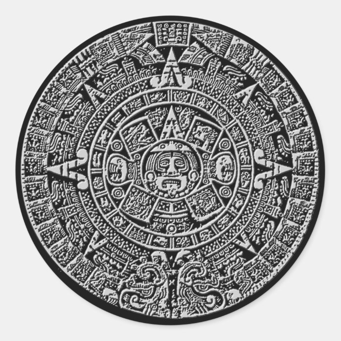 Mayan Calendar Classic Round Sticker Zazzle com
