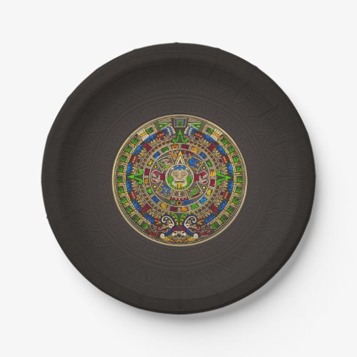 Mayan Calendar _ color Paper Plates