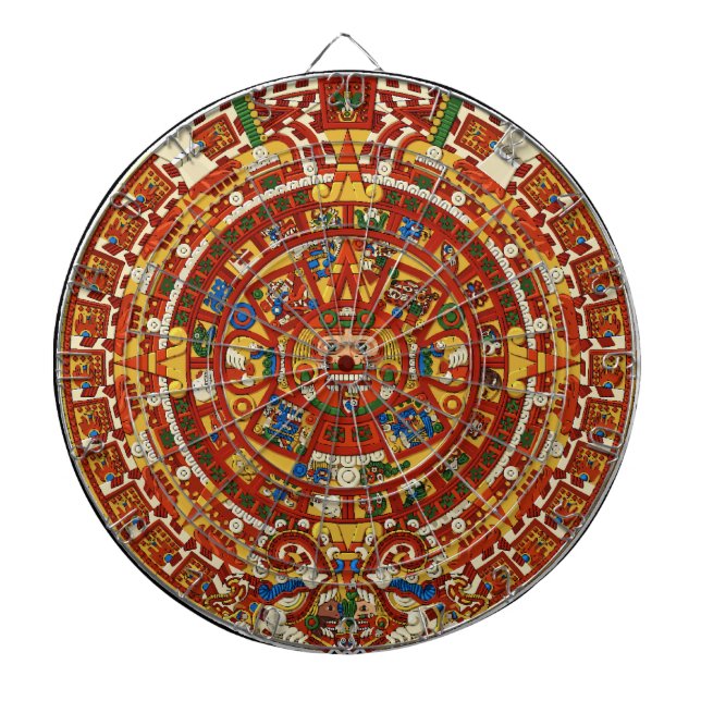 Mayan Calendar Dart Board - Maya - Aztec Dartboard (Front)
