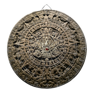 Mayan Calendar Dartboard With Darts
