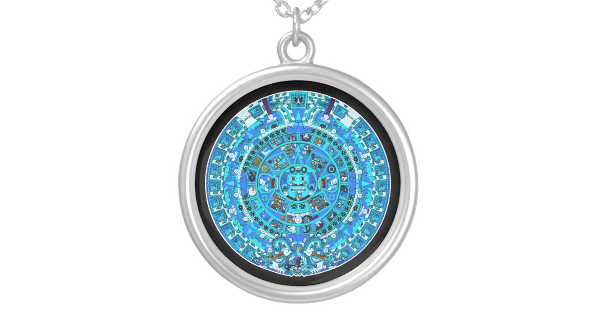 Mayan Calendar, ending in 2012 Silver Necklace Zazzle