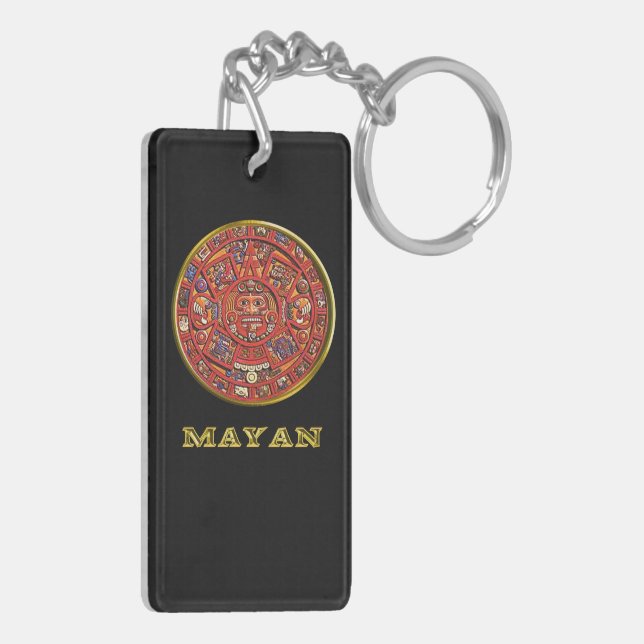 Mayan  calendar keychain (Back Left)