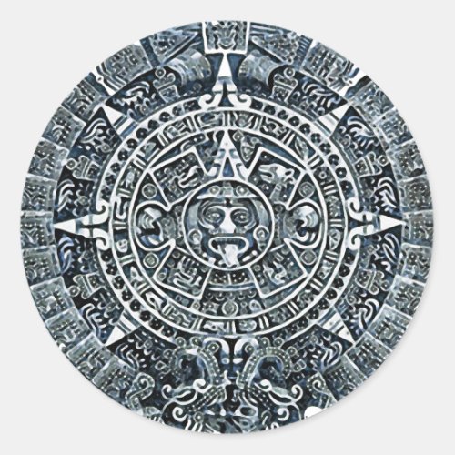 Mayan Calendar  Maya Kalender Classic Round Sticker