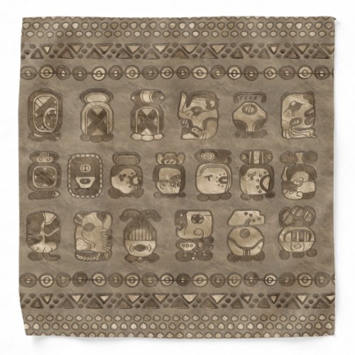 Mayan Calendar Month glyphs Bandana