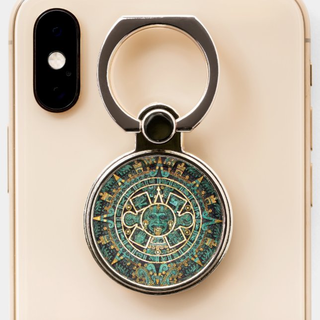 Mayan Calendar Phone Ring Stand (Close Up)