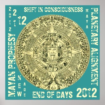 Mayan Calendar Poster by VintageFactory at Zazzle