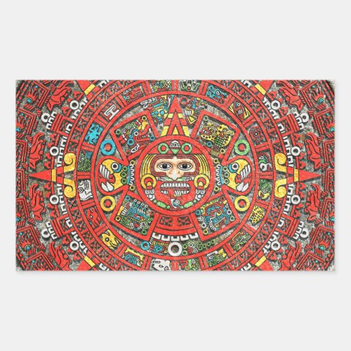 Mayan Calendar Rectangular Sticker