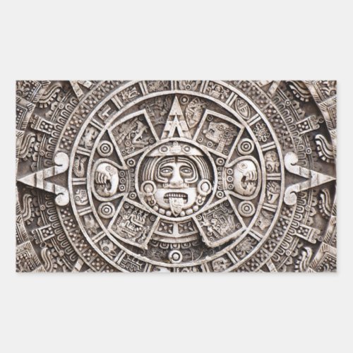 Mayan Calendar Rectangular Sticker