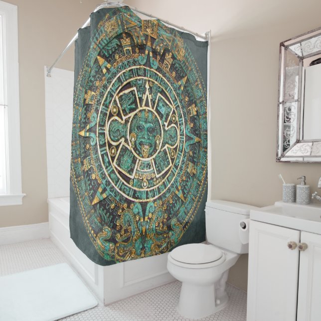 Mayan Calendar Shower Curtain (In Situ)