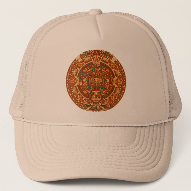'Mayan Calendar Stone' Trucker Hat (Front)