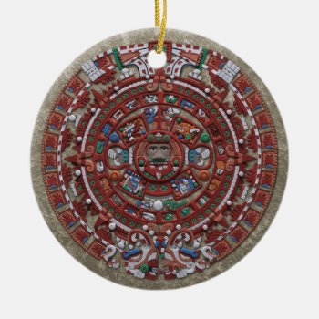 Mayan Calender Ceramic Ornament by packratgraphics at Zazzle