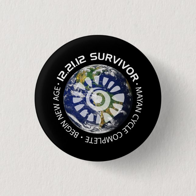 Mayan Calender End of the World 2012 Pinback Button (Front)