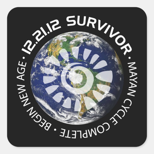Mayan Calender End of the World 2012 Square Sticker (Front)