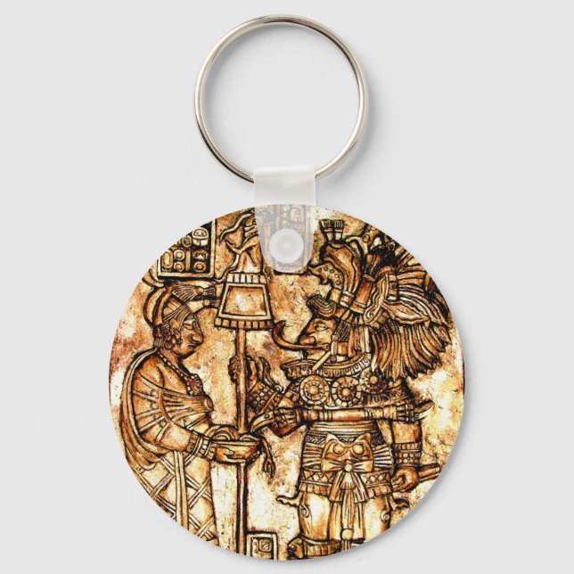 Mayan Carving Photo Series #1 Keychain (Front)