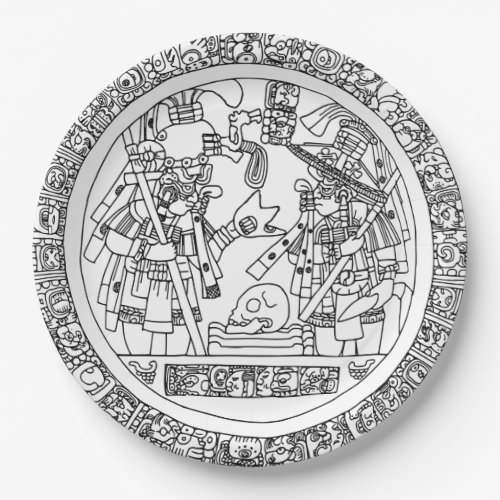 Mayan Circle Paper Plate