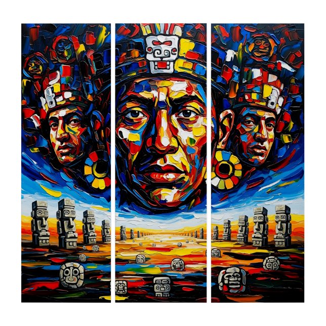 Mayan civilization triptych (Front)