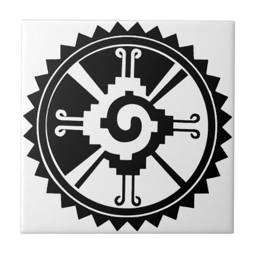 Mayan Deity Symbol Hunab Ku Ceramic Tile