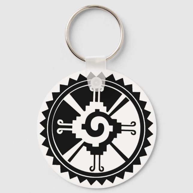 Mayan Deity Symbol Hunab Ku Keychain (Front)