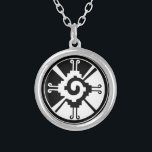 Mayan Deity Symbol Hunab Ku Silver Plated Necklace<br><div class="desc">Ancient Mayan design representing their Deity, Hunab Ku.</div>