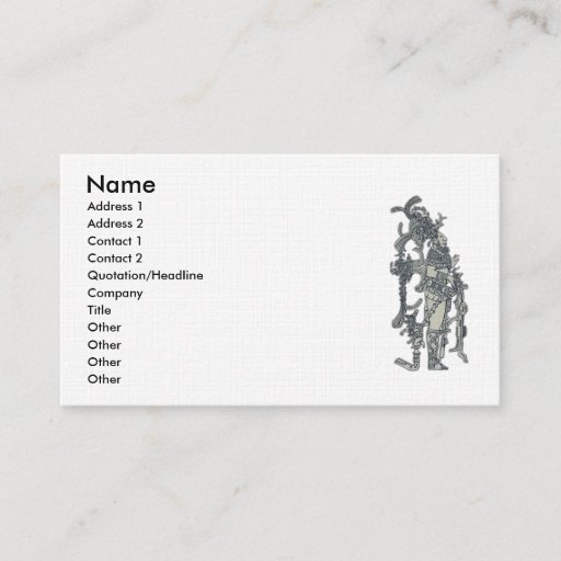 Customizable Mayan Dress Business Card Templates