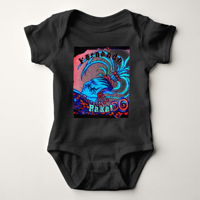 Mayan Elf: Defiance & Baby Name Baby Bodysuit (Front)