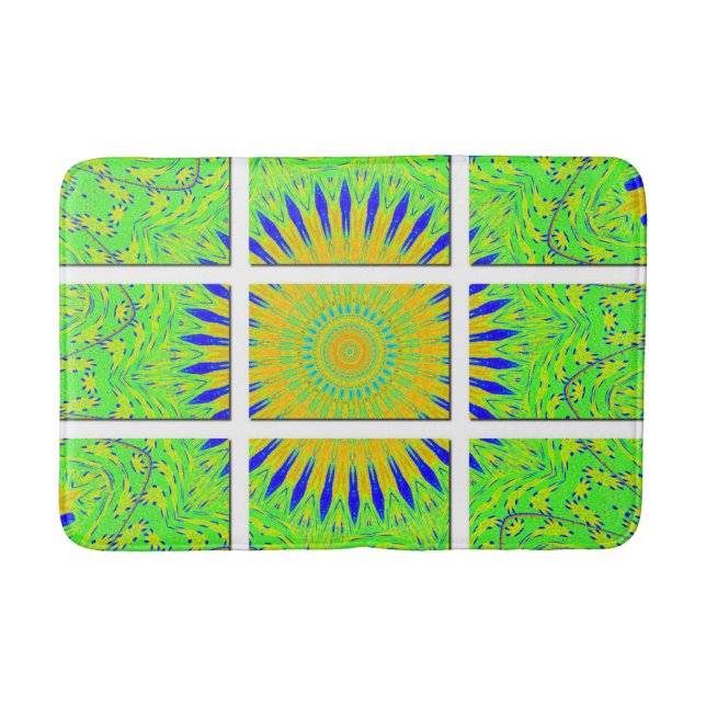 Mayan ethnic tribal pattern Bath Mats (Front)