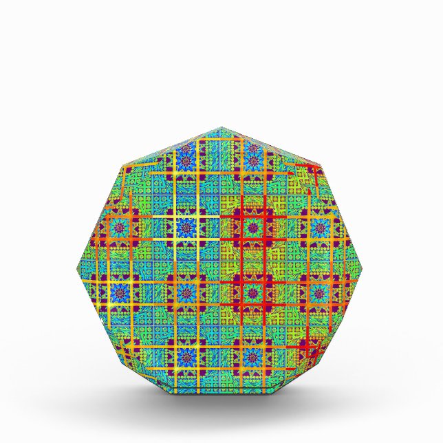 Mayan ethnic tribal pattern.jpg acrylic award (Front)