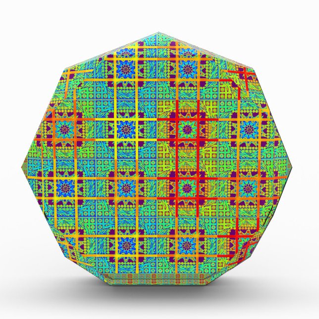 Mayan ethnic tribal pattern.jpg acrylic award (Front)