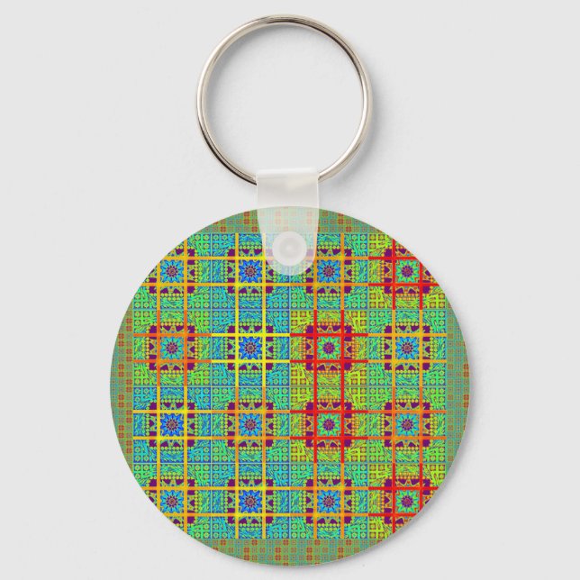Mayan ethnic tribal pattern.jpg keychain (Front)