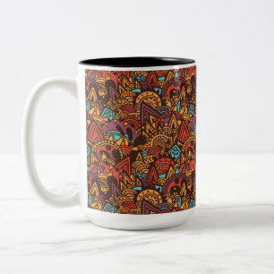 Mayan Fantasy Two-Tone Coffee Mug