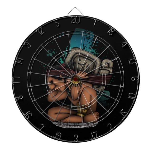 Mayan God  Dart Board (Front)