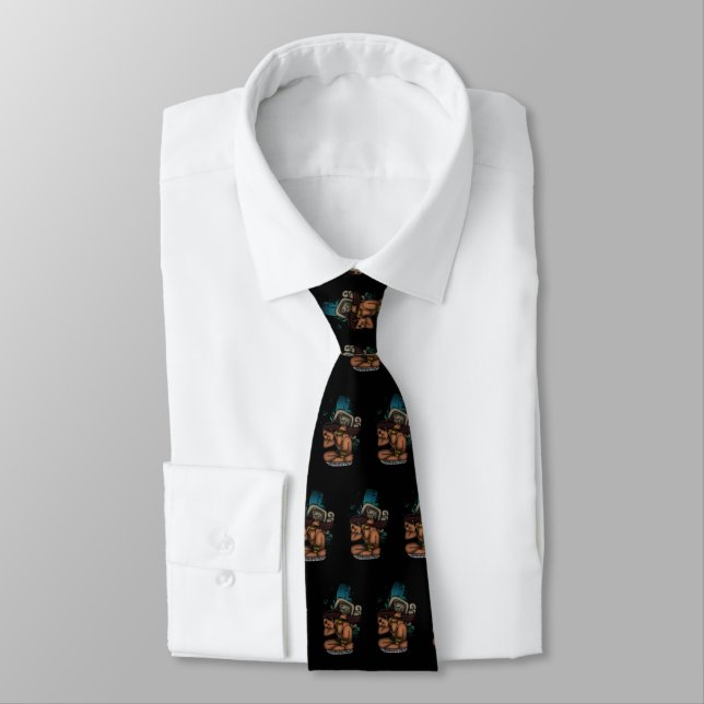 Mayan God Neck Tie (Tied)