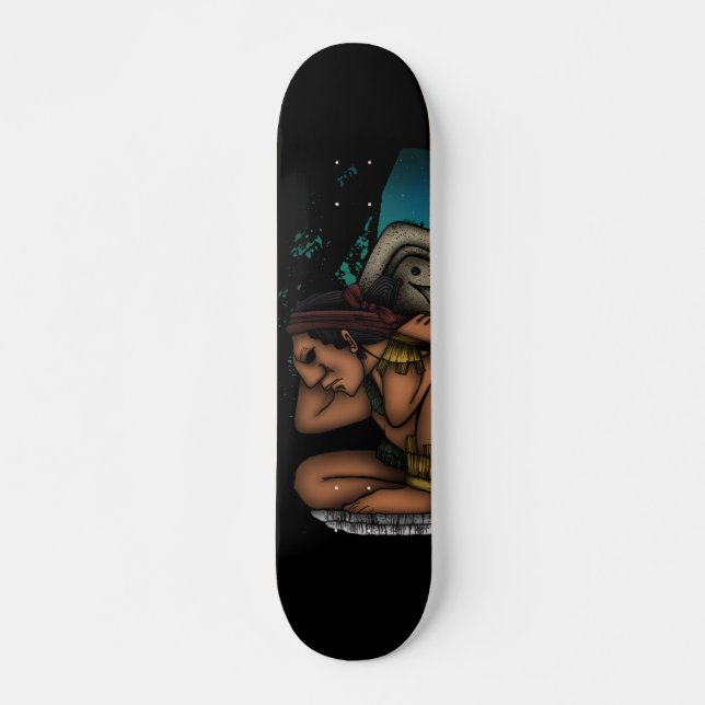 Mayan God Skateboard (Front)