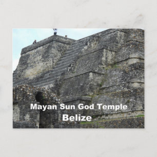 Mayan God Sun Temple, Belize Postcard