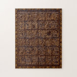 Mayan Hieroglyphics Panel Folk Art Jigsaw Puzzle