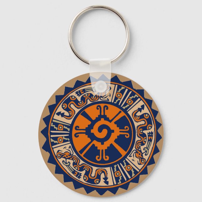 Mayan Hunab Ku Keychain (Front)