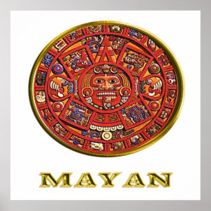 Mayan Indian art Poster