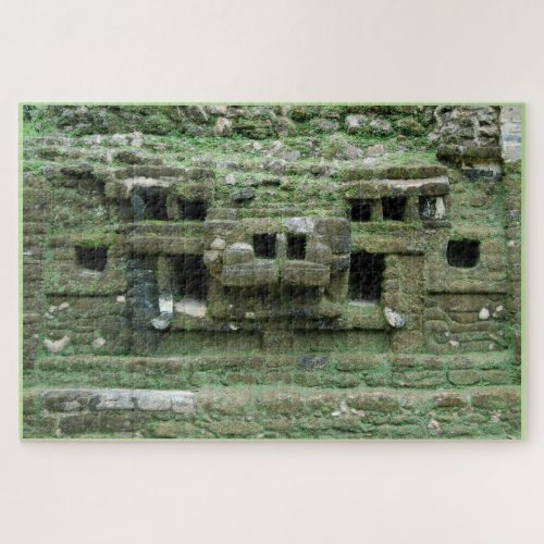 Mayan Jaguar Mask Temple Landmark Lamanai Belize Jigsaw Puzzle