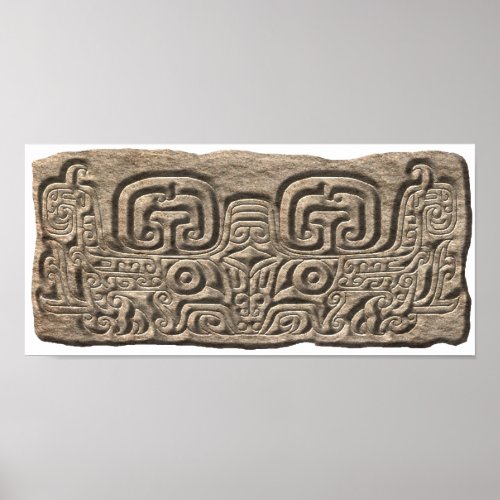 Mayan Jaguar_stone Poster