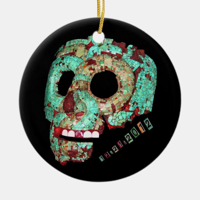 Mayan Mask-2012 Ceramic Ornament (Front)