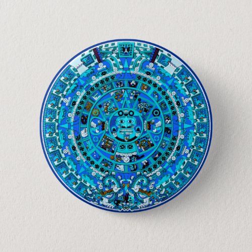 Mayan Maya Aztec Doomsday Symbol  Button