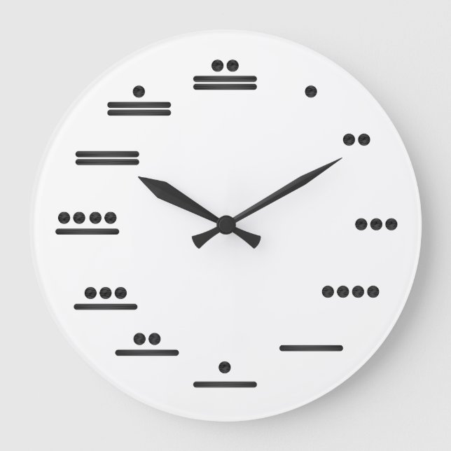 Mayan Number Analog Clock (Front)